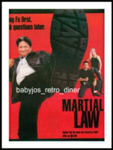 MARTIAL LAW Kung Fu SAMMO HUNG Kelly Hu Print AD 1998  