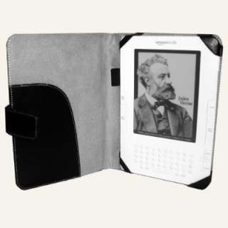 New  Kindle 2 Black Faux Leather Case Cover Ebook  