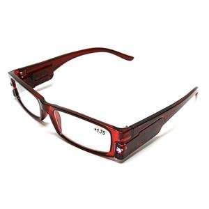     LED Burgundy Frame +1.75 Lighted Reading Glasses: Home Improvement