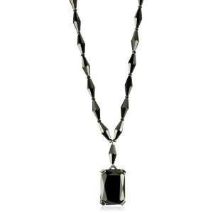 Carolee Jet Basics Rectangle Drop Necklace Jewelry