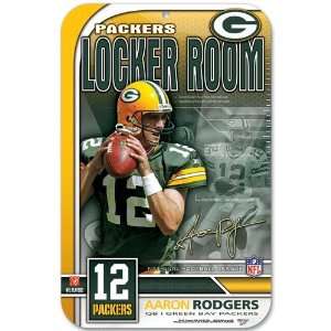  Green Bay Packers Aaron Rodgers Locker Room Sign Sports 