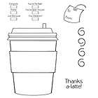   Coffee Cup Card Keepers Unmounted Rubber Stamp Set 5 Stamps