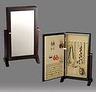   WALL MOUNT JEWELRY BOX ARMOIRE CABINET NECKLACE RING STORAGE LOCK KEY