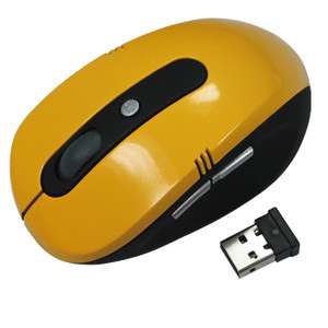   Buttons Optical Wireless Mouse For Toshiba Logitech Acer Yellow P110