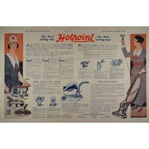  1918 Ad Hotpoint Electric Appliances Vacuum Iron Grill 