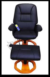 AOSOM® i3128 Office TV Recliner Massage Chair With Ottoman   Black