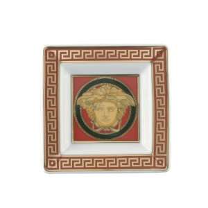  Versace by Rosenthal Medusa Red 3 1/4 Inch Square Tray 