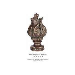  Elizabethan finial for 1 inch metal curtain rods