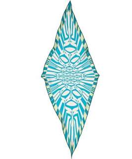 Cartier blue stretched interlocking logo print diamond silk scarf