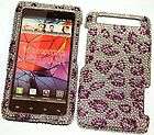 Verizon Motorola Droid Razr Razor Purple Leopard Cheetah Bling Phone 