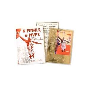  Michael Jordan Career Gold Foil Card #21   6 Finals & 6 