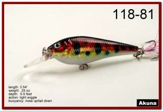   Holographic Red Leopard Bass Pike Trout Fishing Lure Crankbait Tackle