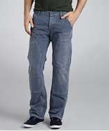 Gilded Age grey blue wash denim workwear jeans style# 315386801
