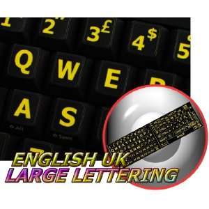  ENGLISH UK LARGE LETTERING (UPPER CASE) STICKERS FOR KEYBOARD 