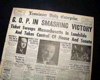 JOHN F. KENNEDYS Very 1st Election WIN U.S. Congress JFK Mass. 1946 