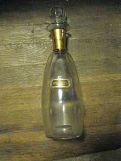 VINTAGE OLD HICKORY BOURBON DECANTER GLASS BOTTLE & LID  