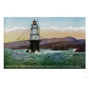 com San Francisco, CA Mile Rock Light House Golden Gate Strait   San 