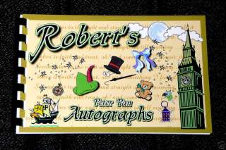 Personalized Disney PETER PAN Autograph Book/Bag/Pen  