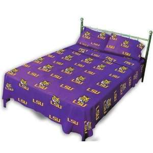  LSU Tigers Printed Sheet Set Twin XL   Solid Everything 