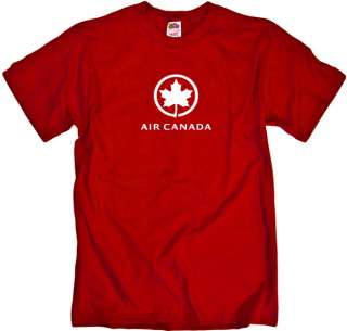 Grab this great Air Canada airline logo T Shirt in black with cool red 