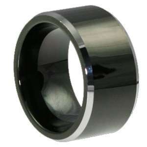    12mm Black Tungsten Ring   10.0 Mens Tungsten Ring Jewelry