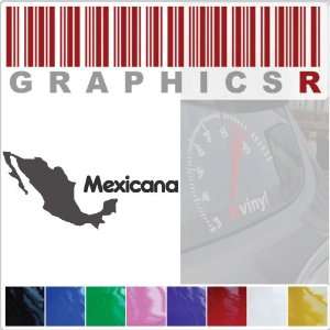  Sticker Decal Graphic   Mexico Mexicana Country Silouette 