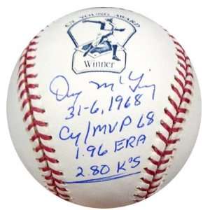   Denny McLain Ball   CY Young Stat PSA DNA #K33789