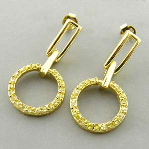 NEW 8+GMS GOLD PLATE AND YELLOW CZ SILVER JEWELRY SET F  