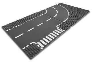 LEGO 7281 City T Junction and Curved Road Plates Set ( 