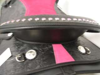 17 PINK Black Western Horse Trail Synthetic Saddle 329  