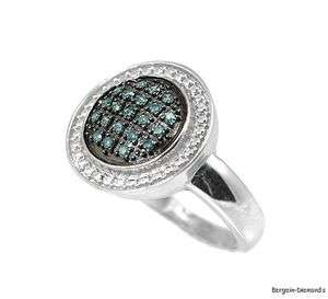 Blue Diamond Ring love promise .20 carat round hip hop urban fashion 