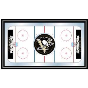  NHL Pittsburgh Penguins Framed Hockey Rink Mirror Patio 