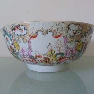 LARGE 18TH CENTURY CHINESE EXPORT PORCELAIN PUNCH BOWL  