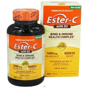  American Health Ester C With D3   1000 mg, 60 Tablets 
