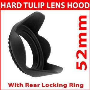 Hard Tulip Lens Hood With Rear Locking Ring For Canon, Nikon, Olympus 