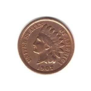  1907 U.S. Indian Head Cent / Penny Coin 