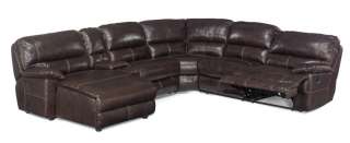 Espresso Leather Recliner/Chaise Sectional Sofa LC 08  