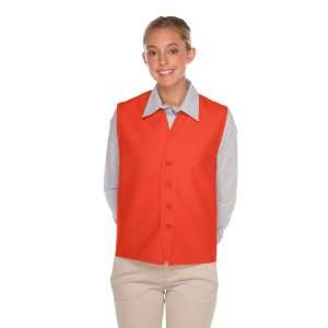   Button Uniform Vest   Orange   Embroidery Available