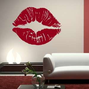   PUCKERED LIPS WALL ART STICKERS DECALS GIANT removable vinyl WO26