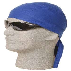 ROYAL BLUE FITTED Bandana Skull CAP HEAD WRAP do RAG  