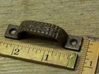 Old Antique Hardware Store Bin Drawer Pull finger tip  