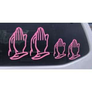 4in X 8.7in Pink    Praying Hands Christian Stick Family Stick Family 