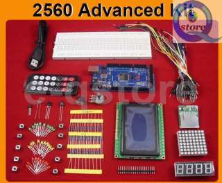 Arduino Mega 2560 Advanced kit 128x64 blue LCD IR Remote SD lot sensor