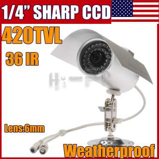Surveillance 1/4 Sony Color CCD 420TVL Security Bullet Camera  
