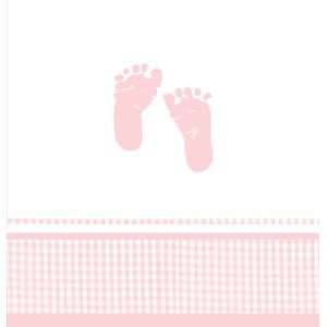  Girl Footprints Baby Shower Plastic Table Covers 