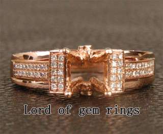   5mm Round Cut 1.05CT DIAMOND 14K ROSE GOLD Engagement RING SETTING 7