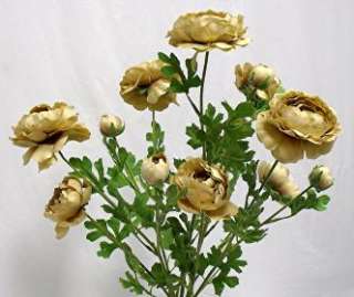 TAN BEIGE RANUNCULUS Wedding Bouquet Silk Rose Flowers  