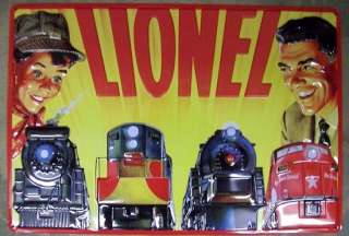LIONEL FATHER & SON RAILROAD TIN SIGN / railroad train  