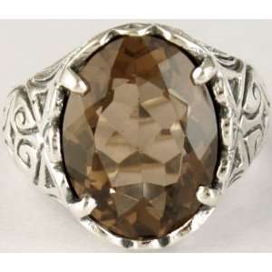  Faceted Smoky Quartz Ring   Sterling Silver Everything 