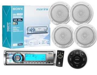 Sony CDX M60UI Marine CD MP3 iPod iPhone Player+(4) 6.5 Speakers + 2 